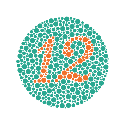 Example Ishihara colour vision test plate